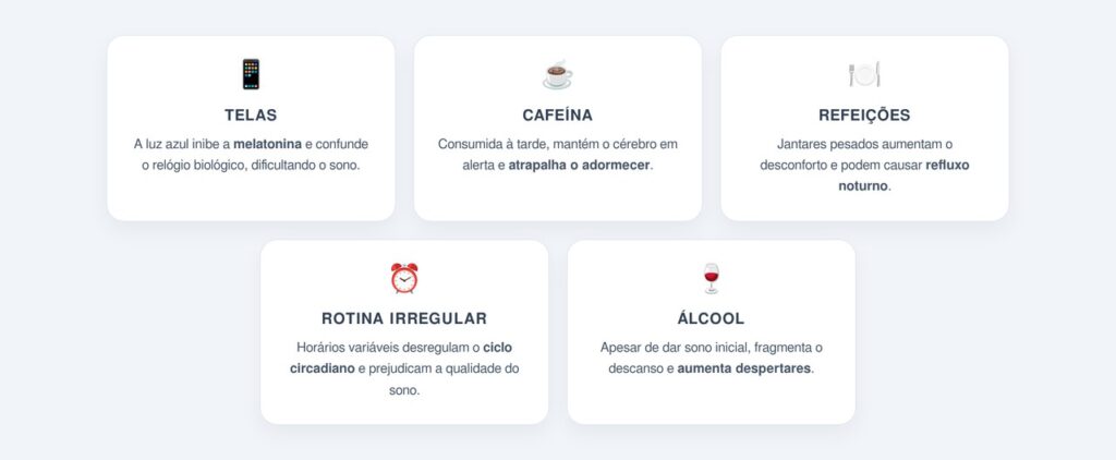 Hábitos que prejudicam o sono sem que a pessoa perceba