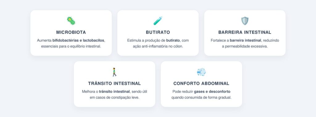 Quais são os benefícios para a microbiota?