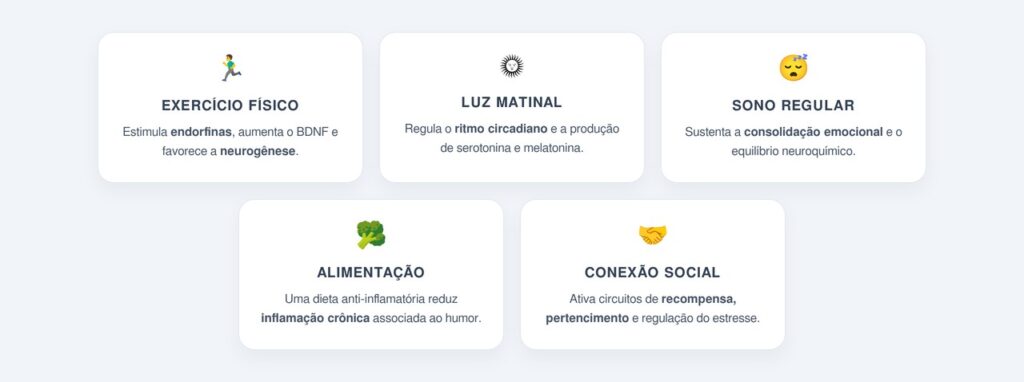 Quais são os 5 hábitos recomendados?