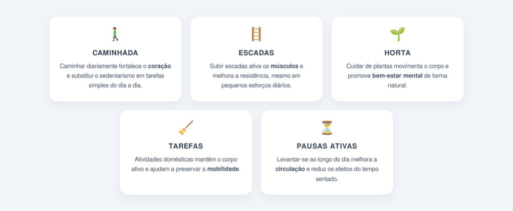 Como o movimento diário atua na longevidade?