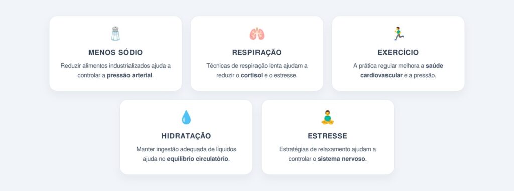 Quais são os 5 hábitos recomendados para quem tem hipertensão?