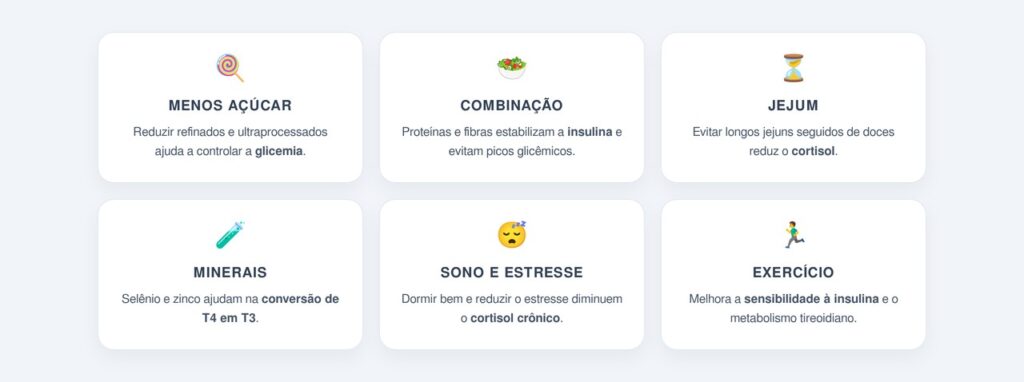 Como reduzir o impacto do açúcar na tireoide?