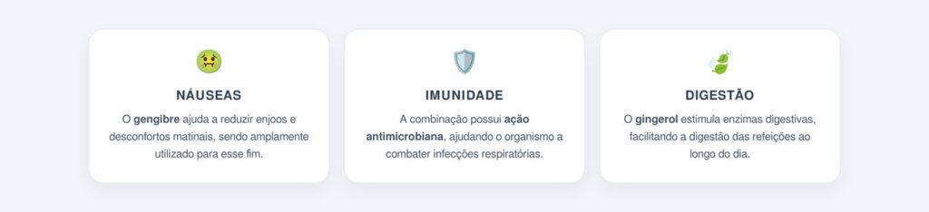 Outros benefícios do gengibre com mel em jejum