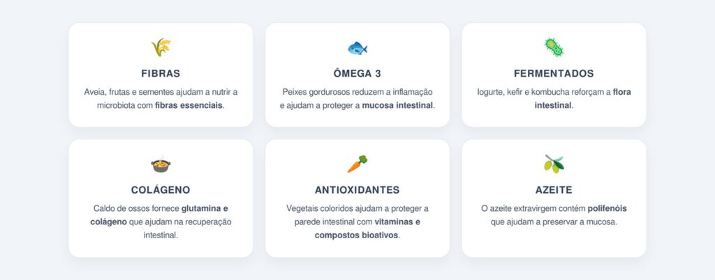 Quais alimentos ajudam a fortalecer a barreira intestinal?