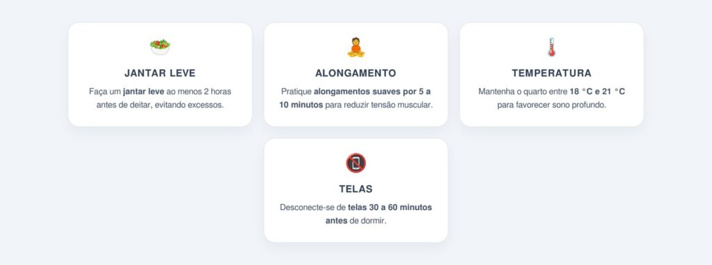 Quais são os 4 hábitos noturnos que reduzem a inflamação?
