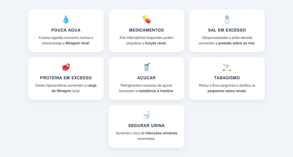 Hábitos silenciosos que agridem os rins