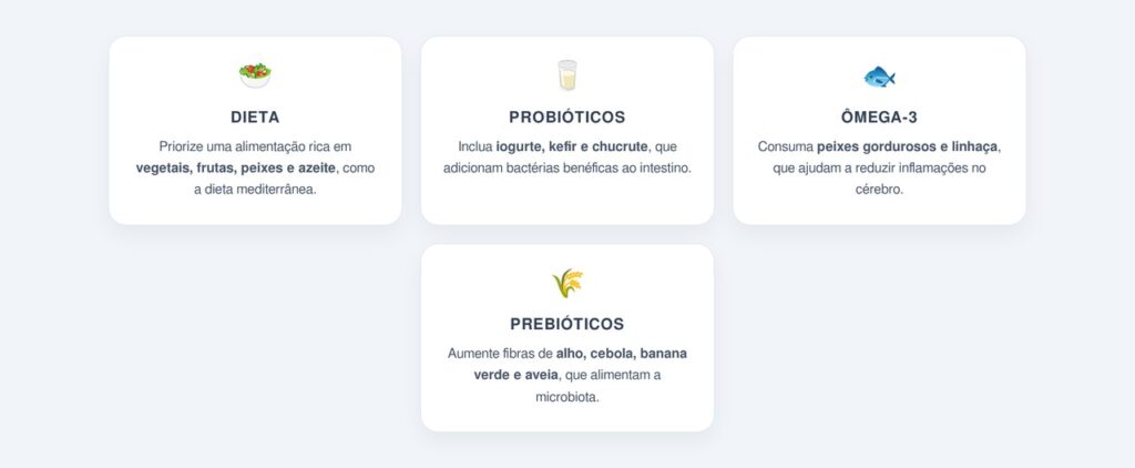 Estratégias que ajudam a fortalecer a microbiota e proteger o cérebro