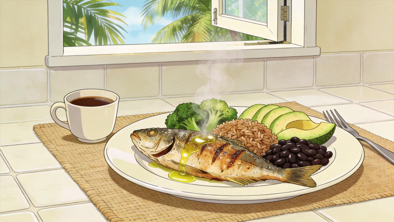 Refeição equilibrada combina proteína, fibras e gorduras boas para o fígado.