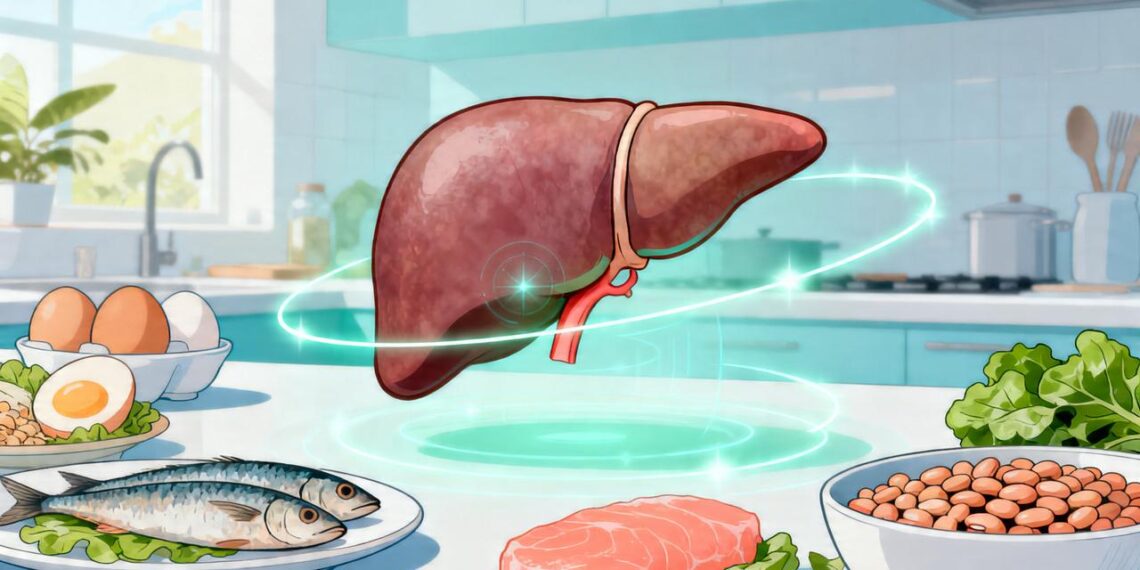 De quais nutrientes essenciais o fígado precisa para se regenerar rapidamente e em quais alimentos eles são encontrados?