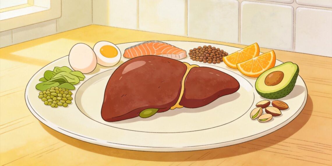 De quais nutrientes essenciais o fígado precisa para se regenerar e em quais alimentos eles são encontrados