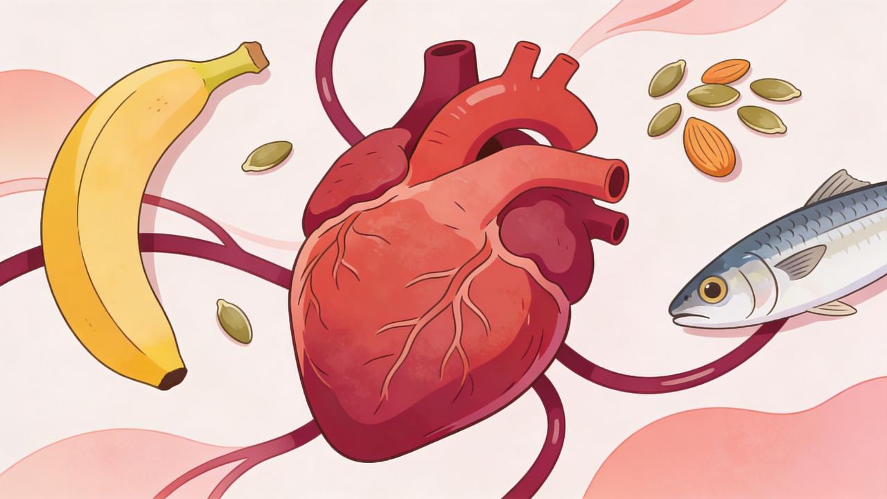 Potássio, magnésio e ômega-3 participam do bom funcionamento cardíaco.