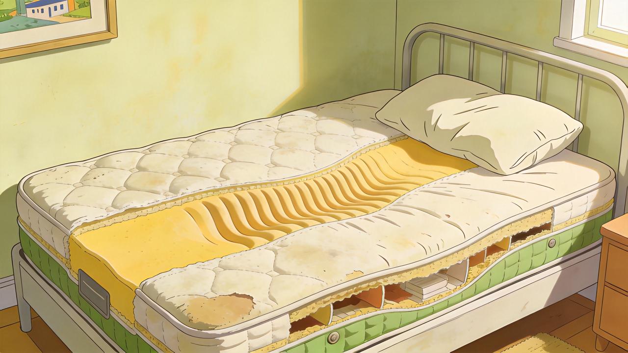 Afundamentos e perda de suporte do colchão podem agravar a lombar.