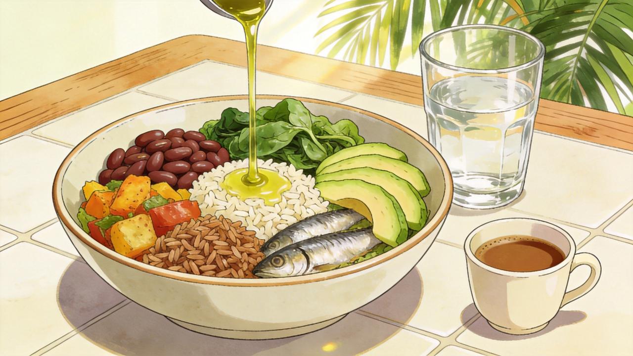 Alimentos ricos em fibras e gorduras boas favorecem a saúde hepática.