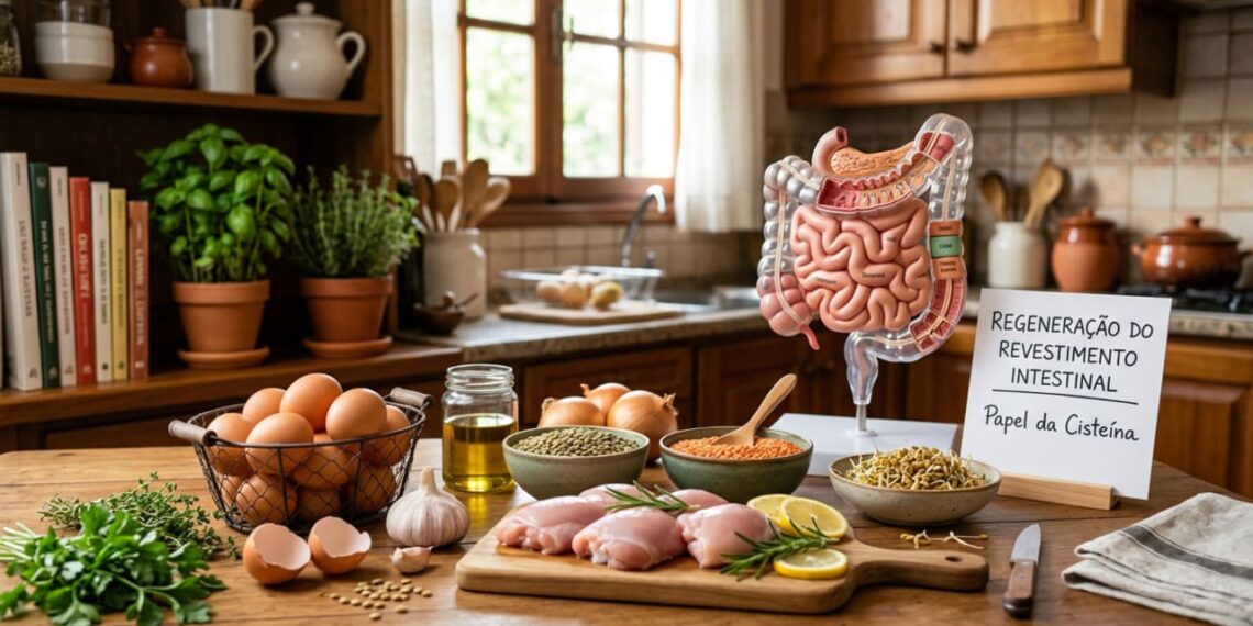 Uma dieta rica em cisteína pode promover a regeneração do revestimento intestinal