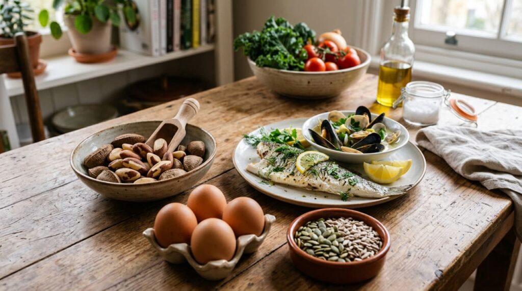 De quais nutrientes a tireoide precisa para funcionar corretamente e em quais alimentos eles são encontrados?