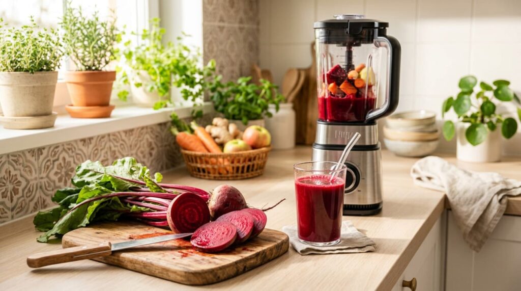 Quais são as propriedades curativas de tomar suco de beterraba antes da atividade física?