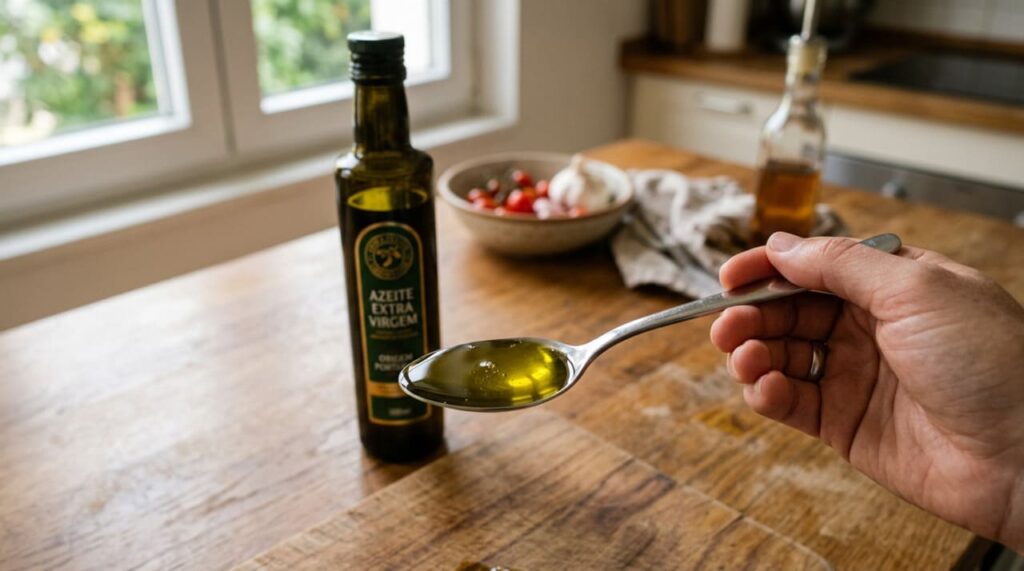 Quais são as propriedades curativas de tomar uma colher de azeite extra virgem em jejum?