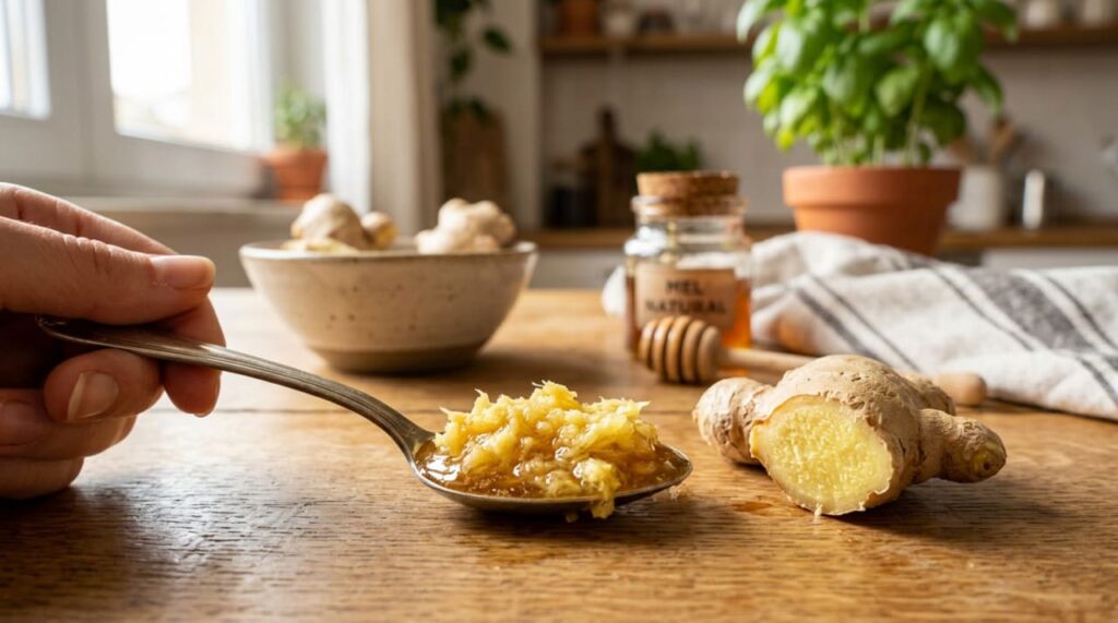 Quais são as propriedades curativas de comer gengibre ralado com mel em jejum?