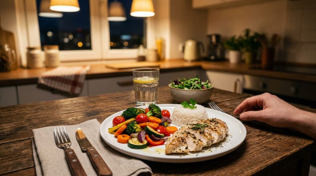 A que horas você deve fazer a última refeição para acordar sem inchaço às 7 da manhã?