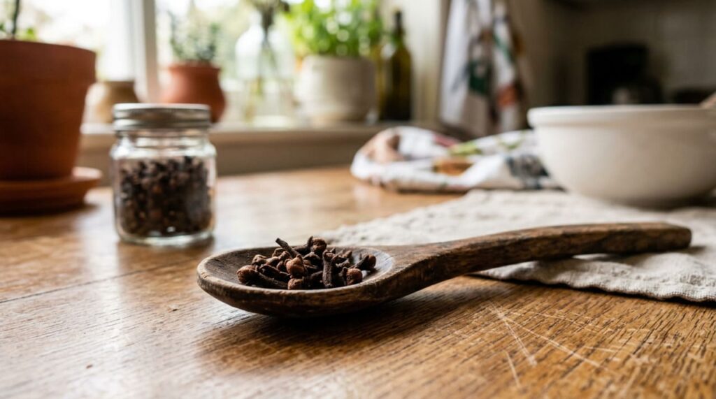 Quais são as propriedades curativas de mastigar cravo-da-índia após as refeições?