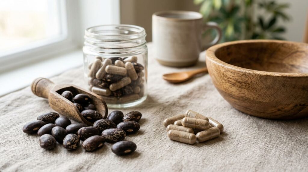 Legume tropical rico em dopamina que reduz o cortisol, melhora o humor e regula os hormônios
