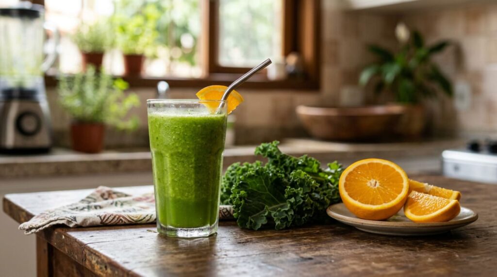 Quais são as propriedades curativas de beber suco de couve com laranja em jejum?