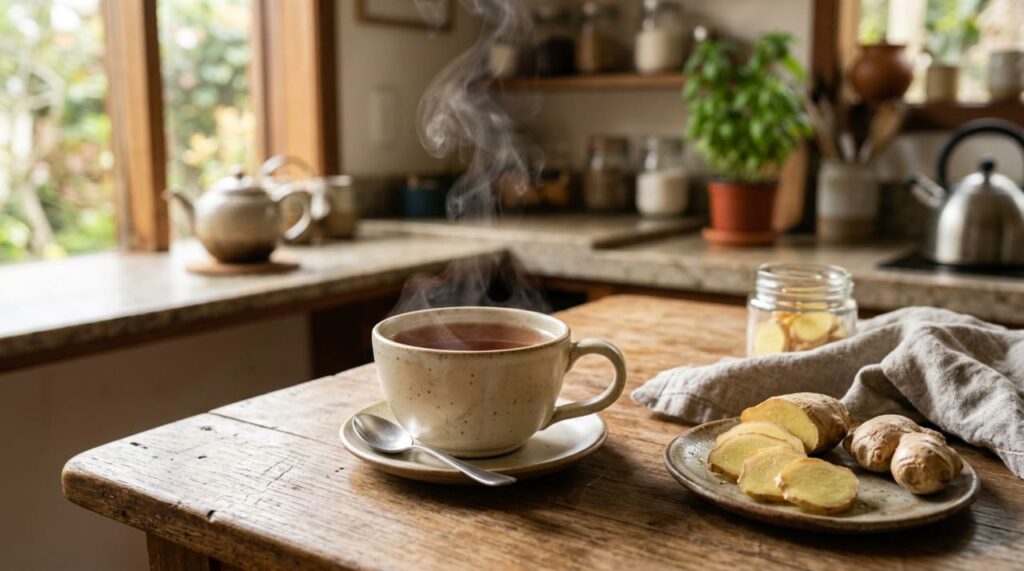 Quais são as propriedades curativas de beber chá de gengibre em jejum?