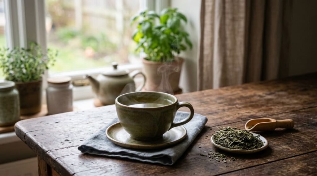 Quais são as propriedades curativas de beber chá verde entre as refeições?