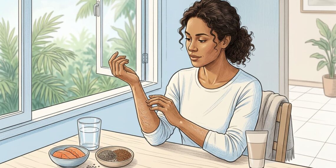 Quais são os sintomas da deficiência de ômega-3 e como diferenciá-la de pele seca por desidratação