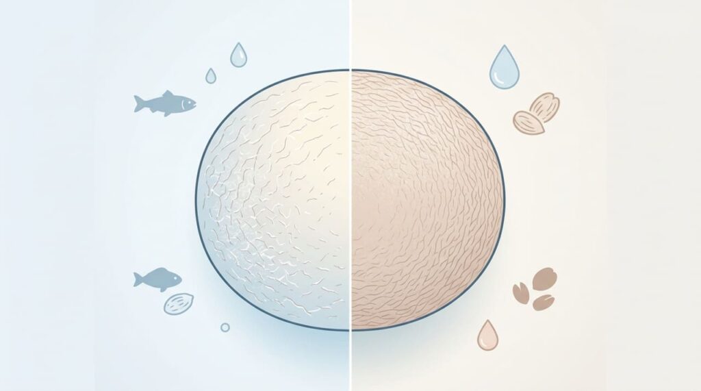 Quais são os sintomas da deficiência de ômega-3 e como diferenciá-la de pele seca por desidratação