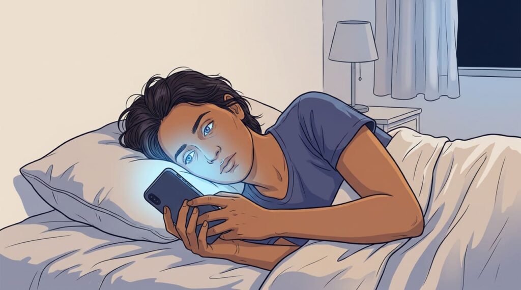 A insônia não se deve apenas ao estresse, mas sim ao excesso de luz artificial à noite, que suprime a produção de melatonina