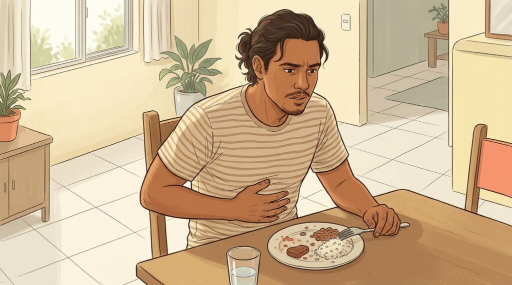 O inchaço abdominal não se deve apenas ao que se come, mas sim à velocidade com que se come, que altera a produção de enzimas digestivas