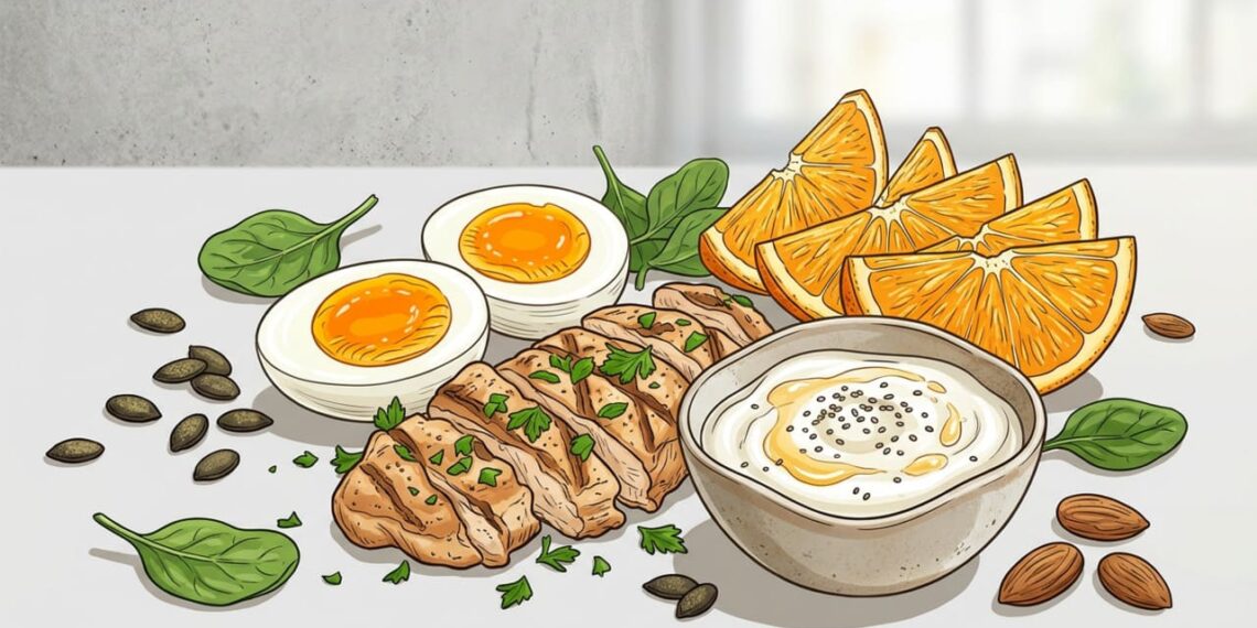 Substâncias naturais que auxiliam na regeneração do tecido muscular após lesões e onde encontrá-las nos alimentos