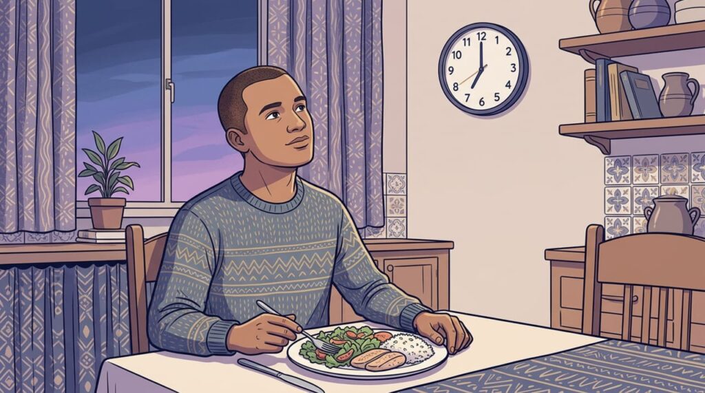 Deve-se jantar pelo menos duas horas antes de dormir para facilitar a digestão e a qualidade do sono