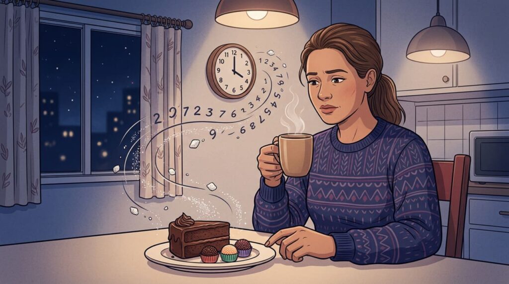 Deve-se reduzir o consumo de açúcar à noite para facilitar o equilíbrio hormonal e a queima de gordura