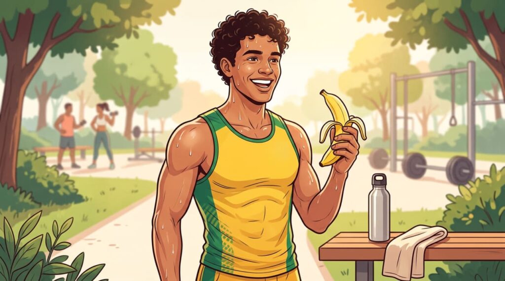 Segundo especialistas, a banana oferece uma reposição de energia pós-treino comparável à de muitos repositores esportivos