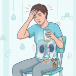 A falta de hidratação adequada está relacionada ao acúmulo de resíduos metabólicos nos rins e no sangue