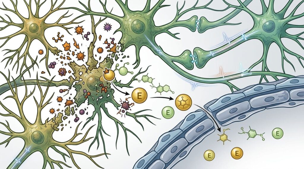 Um antioxidante essencial que ajuda a proteger as células do cérebro contra o estresse oxidativo e a reduzir o risco de declínio cognitivo