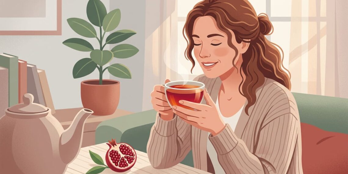 Como o chá de romã ajuda a tratar a inflamação no fígado e intestino de acordo com a ciência