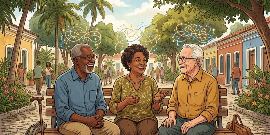 O hábito de manter contato social ativo é uma prática de saúde mental que reduz o risco de declínio cognitivo