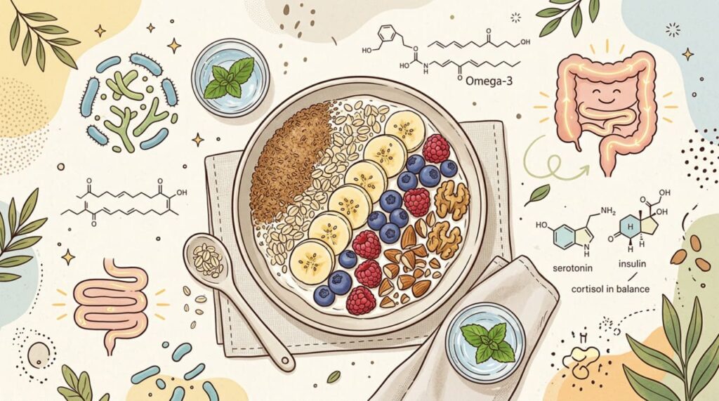 Com que alimentos devo combinar a linhaça para promover o equilíbrio hormonal e a saúde intestinal?