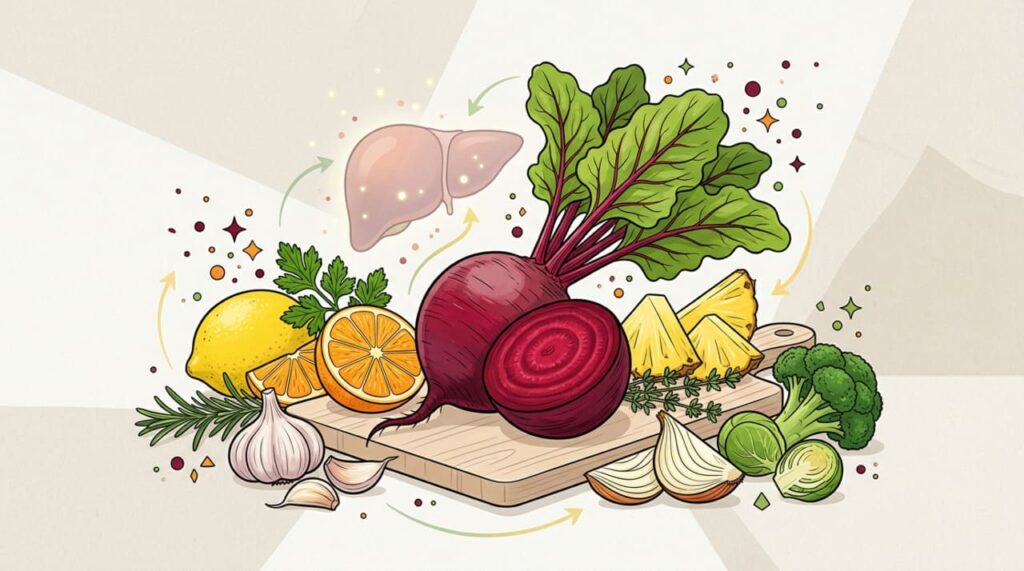 Com que alimentos devo combinar a beterraba para promover a saúde do fígado e a desintoxicação natural?