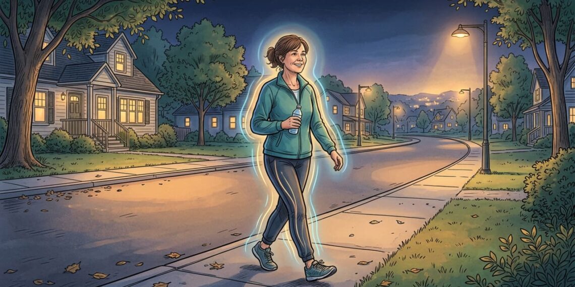 A caminhada leve após o jantar é um hábito de movimento que melhora o controle glicêmico e protege o coração