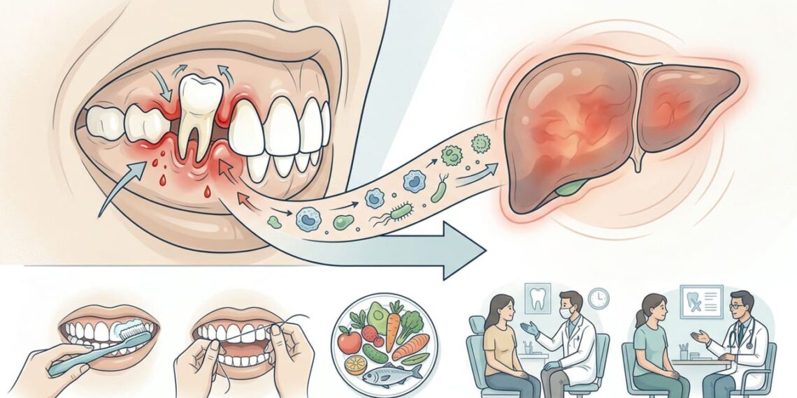 Retração gengival severa: como saber se a inflamação no fígado está a aumentar o seu risco