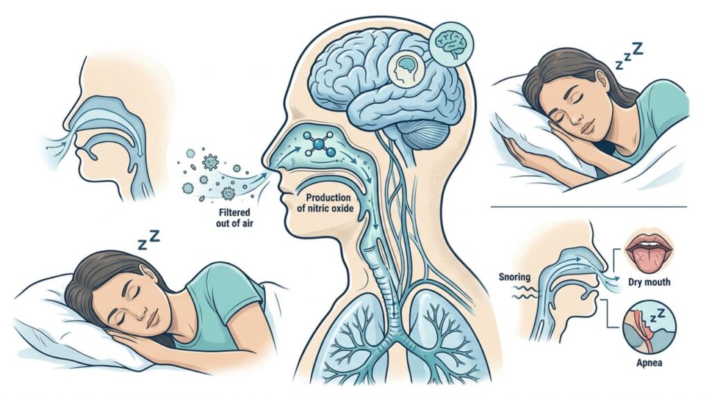 O hábito de respirar pelo nariz é uma prática de oxigenação que protege o cérebro e melhora o descanso noturno