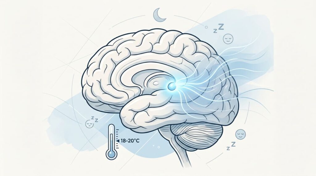 Um médico explica como a temperatura do quarto afeta a qualidade do sono e a produção de melatonina