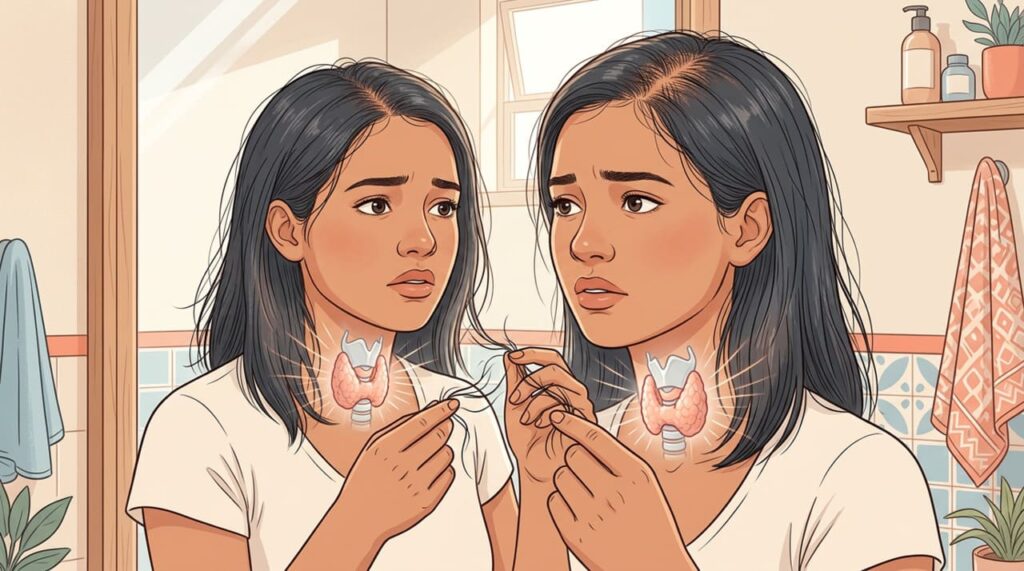 Uma das maneiras de identificar problemas na tireoide é através da textura do cabelo e da velocidade com que ele cai