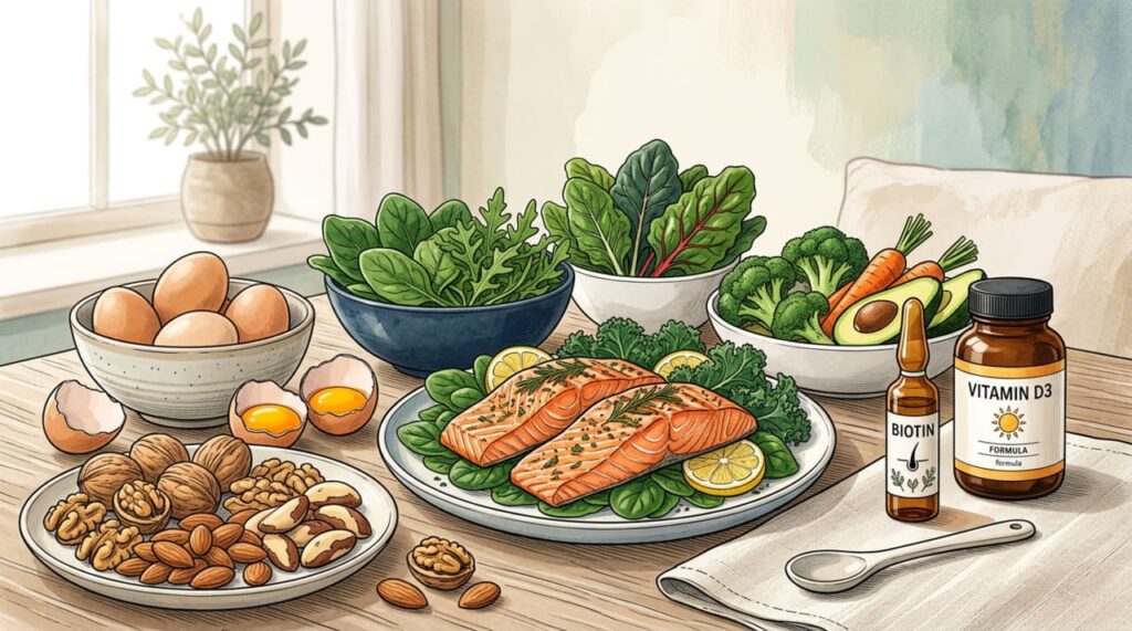 Queda de cabelo além do normal não é apenas estética: é um sinal fisiológico de que seu organismo pode estar em deficiência nutricional ou desequilíbrio hormonal