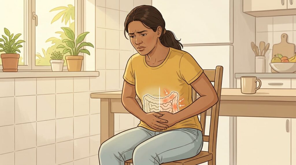 Como é a dor abdominal causada pela síndrome do intestino irritável e como diferenciá-la de uma doença inflamatória intestinal?