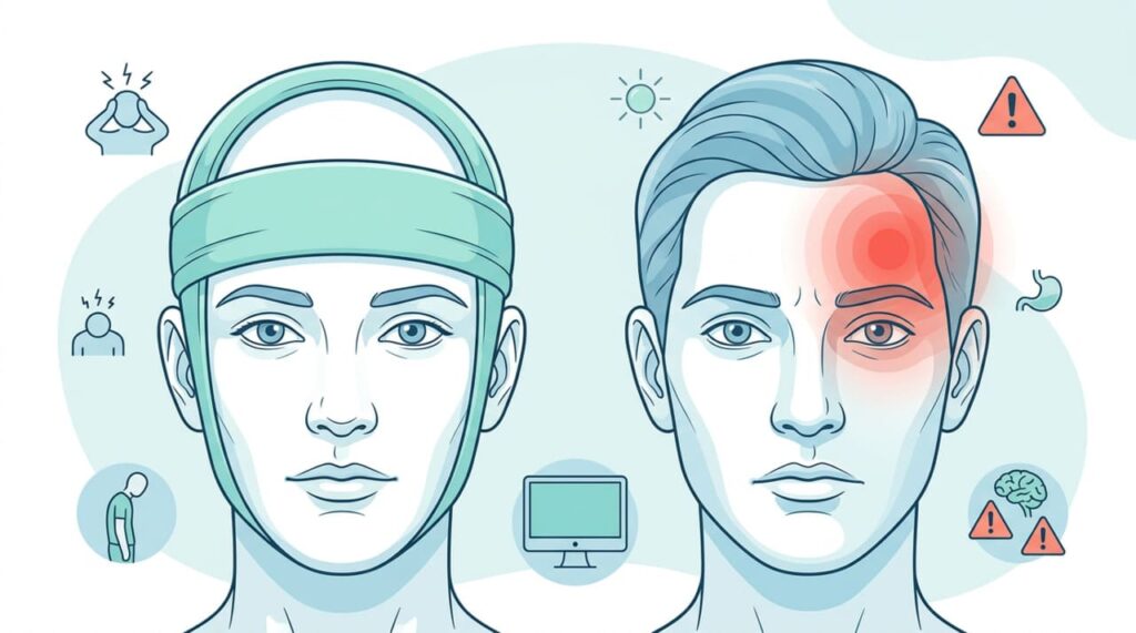 Como é a dor de cabeça causada pela tensão muscular e como diferenciá-la de uma enxaqueca ou de algo mais grave?